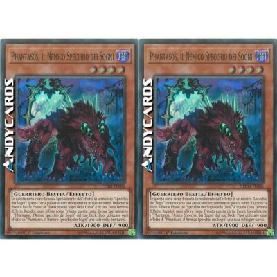 2x PHANTASOS, THE ENEMY MIRROR OF DREAMS   Super R   CHIM IT086   1Ed   YUGIOH