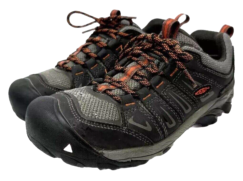 Scarpa Keen Uomo Utility Lavoro Escursionismo Grigio Grigio Arancione Tg 8 EE Punta Larga Acciaio