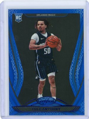 2020-21 Panini Certified Basketball Mirror Blue Rookie #186 Cole