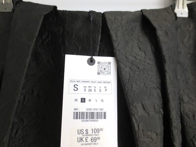 NWT ZARA ZW COLLECTION VOLUMINOUS BALLOON JACQUARD SKIRT Sz-S/L