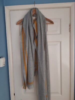 Oversized Scarf Primark Grey Mustard New With Tags UK