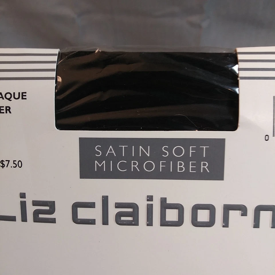 Top de control de pantimedias de microfibra opacas ligeras Liz Claiborne extra altas negras Foto 2 de 4
