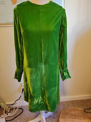 Vtg 70s Acid Green Velvet Mini Dress Handmade | eBay Vtg 70s Acid Green Velvet Mini Dress Handmade | eBay