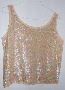 pale pink sequin top