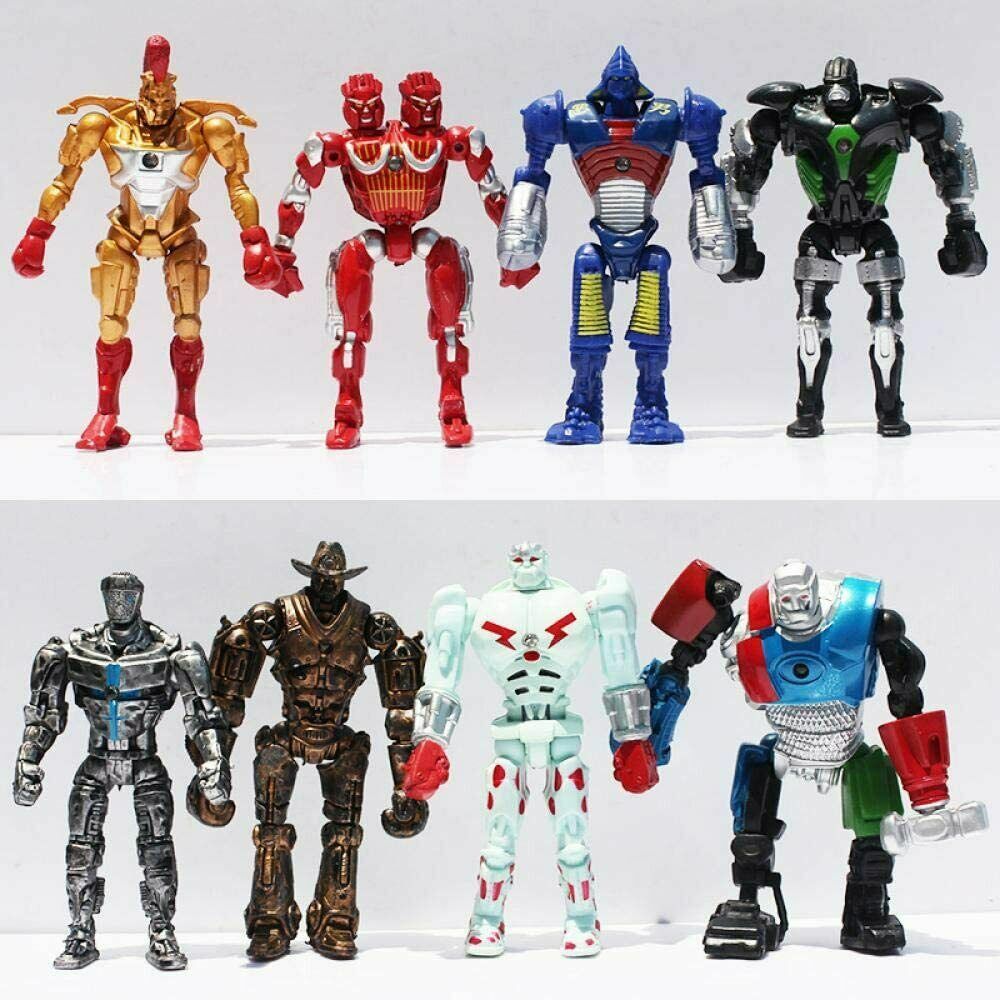 8pcs Real Steel Atom Ambush Midas Noisy Boy Zeus Figure Christmas