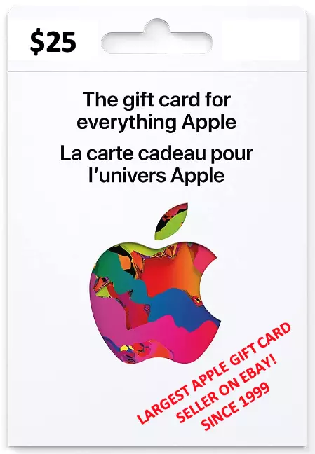 $25 Apple Store & iTunes Gift Card Canada