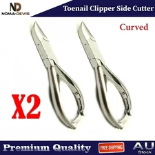 Professional Thick Toe Nail Side Cutter Heavy Duty Pattern Handle Curved 2 Piece