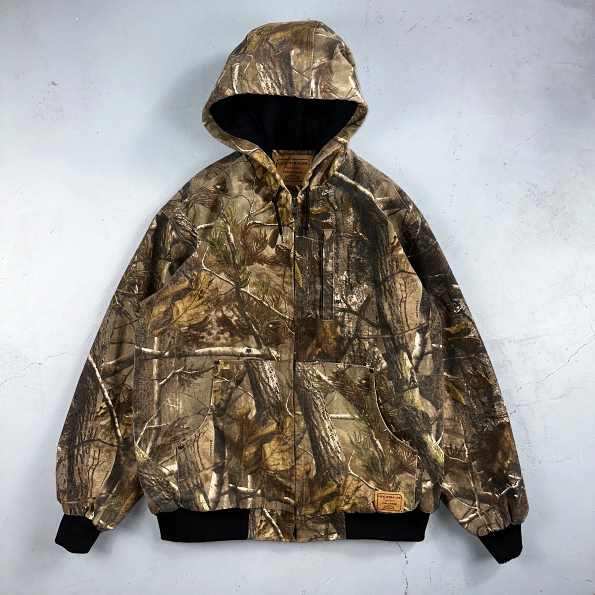 Levi Strauss Signature Field Gear Jacket Mens L Camo Hooded