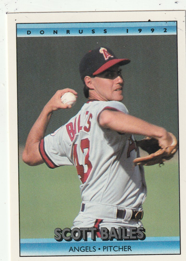 FREE SHIPPING-MINT-1992 Donruss Scott Bailes #357 ANGELS PLUS BONUS CARDS