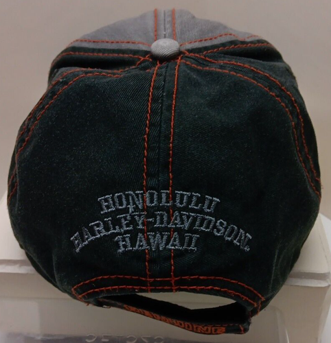Harley Davidson Men's 3 Tone Colorblocked Baseball Cap, Black/Gray - Picture 4 of 9