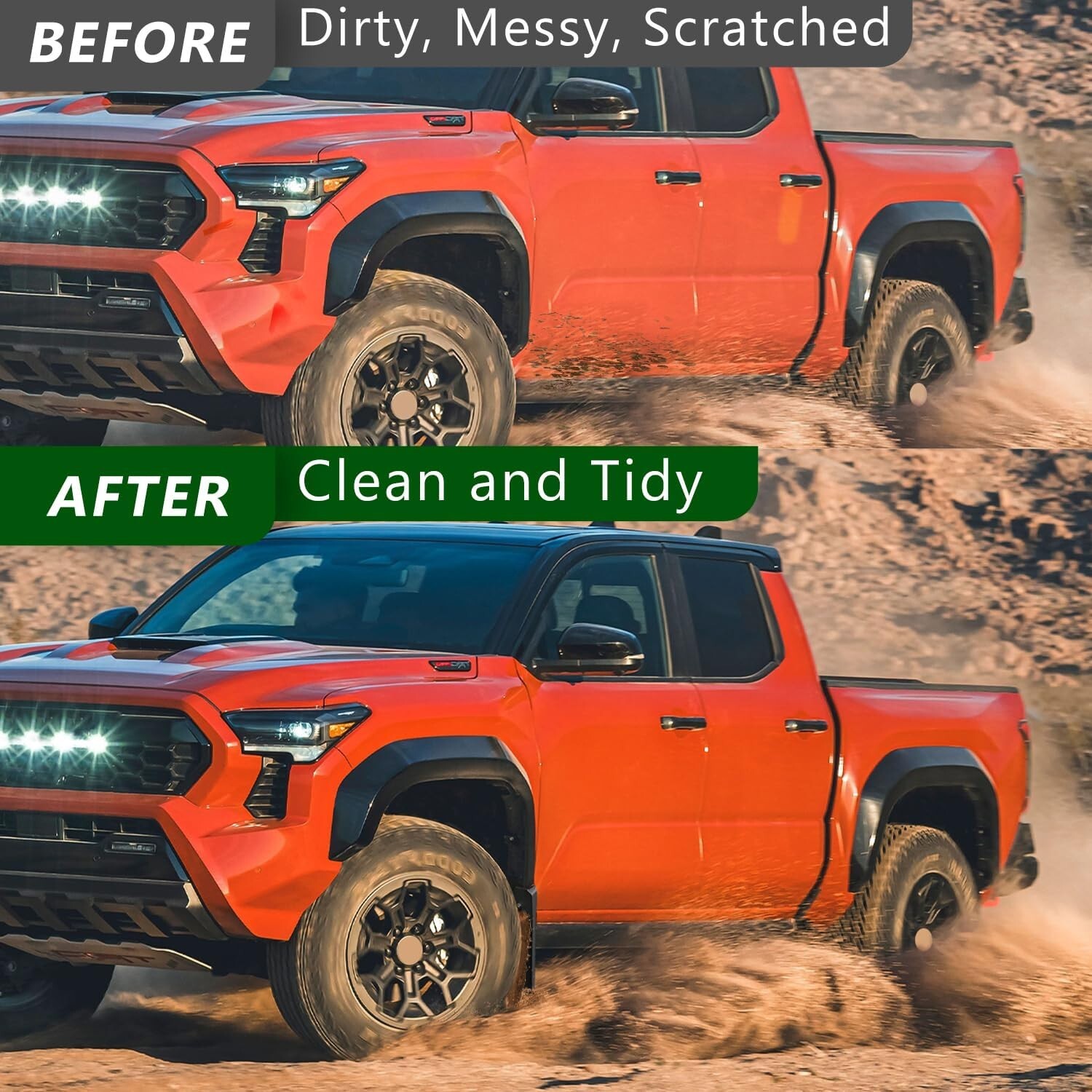 Splash Guards Mudguard 4PCS Front & Rear Mud Flaps For 2024 2025 Toyota Tacoma