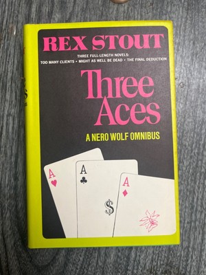 Vintage Three Aces - A Nero Wolfe Omnibus Rex Stout Hardcover Book Club Edition