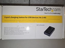StarTech.com 4-Port Charging Station for USB Devices (4 X 2.4A) New ST4CU424