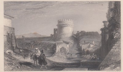 quot;Ponte Lucano e Sepolcro della Famiglia Plauzia vecino a Tivoli