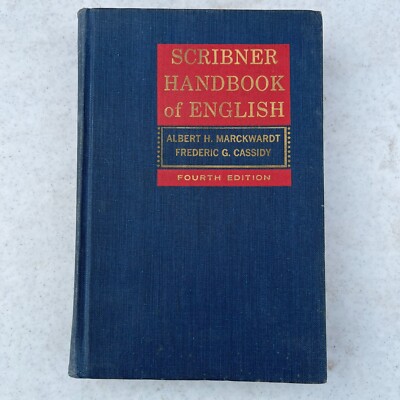 Scribner Handbook of English Albert Marckwardt Fourth Edition 1967 Hardcover