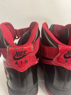 Nike Air Force 1 Hi Rose Garden Black Red 624038-061 mens 26.5cm 