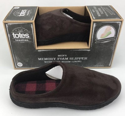 totes toasties men's memory foam slippers