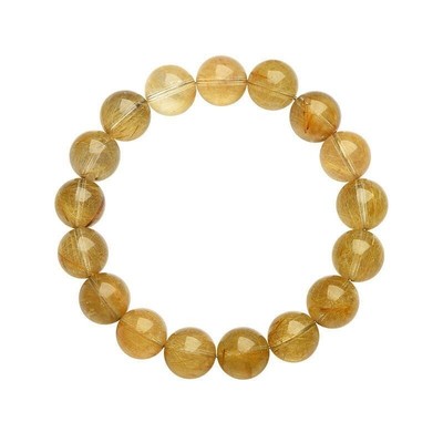 Yellow hair crystal bracelet A++Pure Natural Golden Hair Hair Silk Quartz Top Quality  main image 4