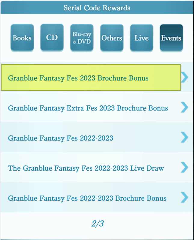 Granblue Fantasy Fes 2023 Brochure Bonus Eternals Transcendence Set