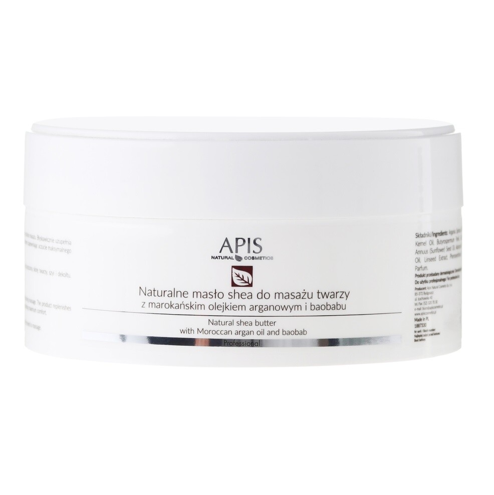 Apis Professional Natural Shea Butter Argan Oil and Baobab for Face Massage 100g