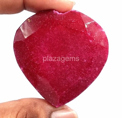 305 Ct Natural EGL Certified Pigeon Blood Red Ruby Heart Cut Loose Gemstone 4AUU