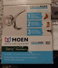 MOEN Darcy Double Robe Hook with Press Mark, Brushed Nickel, MOEN. MY1503BN