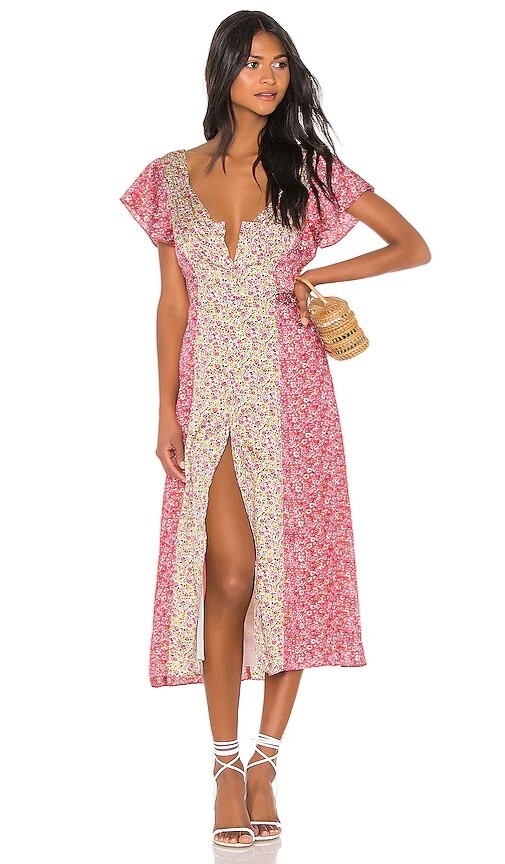 cinq a sept pink floral dress Cinq A Sept floral-print Ruffled Dress | Pink