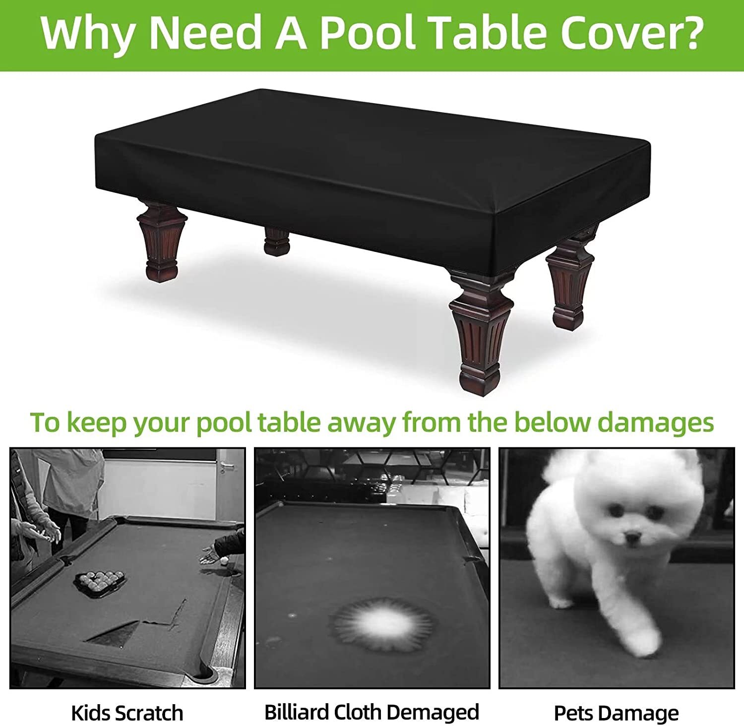 7/8/9FT Pool Snooker Billiard Table Cover Polyester Waterproof Dust Cap