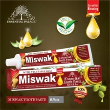 Toothpaste-1 Tube  Miswak Toothpaste, 5 In 1, Fluoride Free & Vegetable Base.