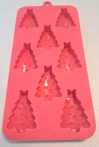 Celebrate It Stampi per Caramelle 8 Alberi di Natale 2 Pollici Rosso Cottura Caramelle Fare Ghiaccio - Foto 3 di 3