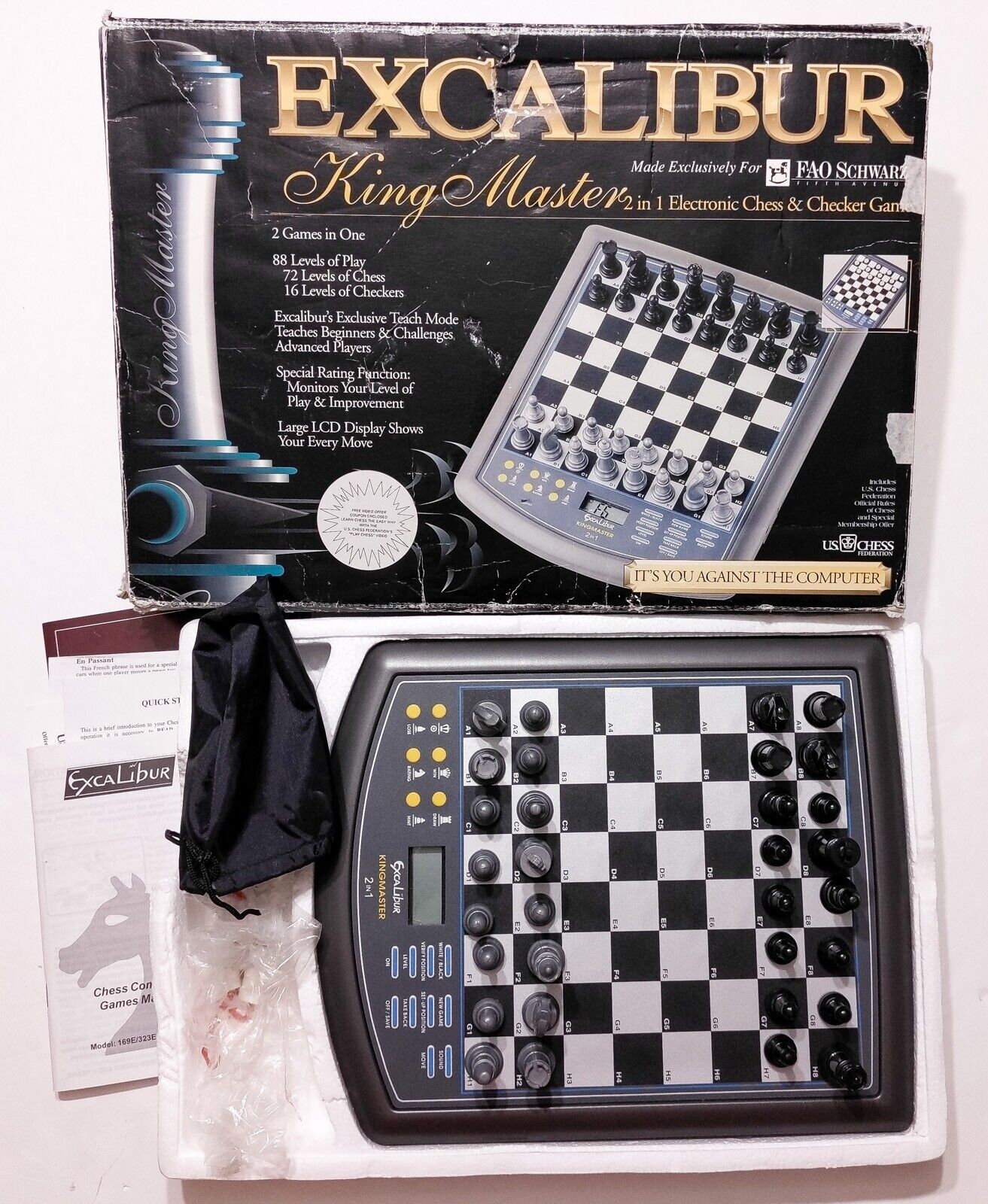 Vintage Excalibur King Master Electronic Chess Game 911E FAO Schwarz