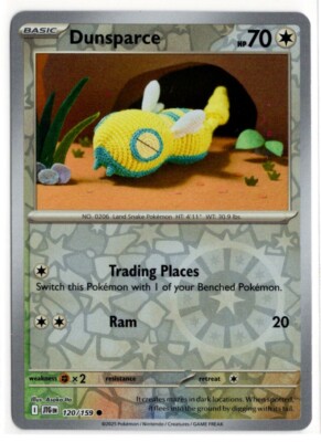 Pokemon Journey Together Reverse Holo 120/159 Dunsparce