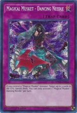 Yu-Gi-Oh Card - SPWA-EN026 - MAGICAL MUSKET - DANCING NEEDLE (secret rare holo)