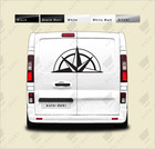 LARGE Compass Sticker Decal - Caravan Camper Van Motorhome Rear Door Vinyl