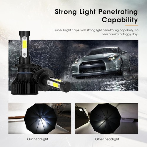 4x 4-sides H7 H7 LED Headlight High Low Beam For BMW 320i xDrive 320i 2013-2018 - Picture 5 of 12