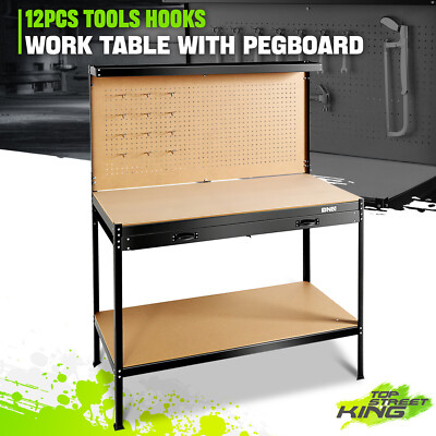 12 Pcs Tools Hooks Metal Table Work Bench With Silent Drawer Slides ...