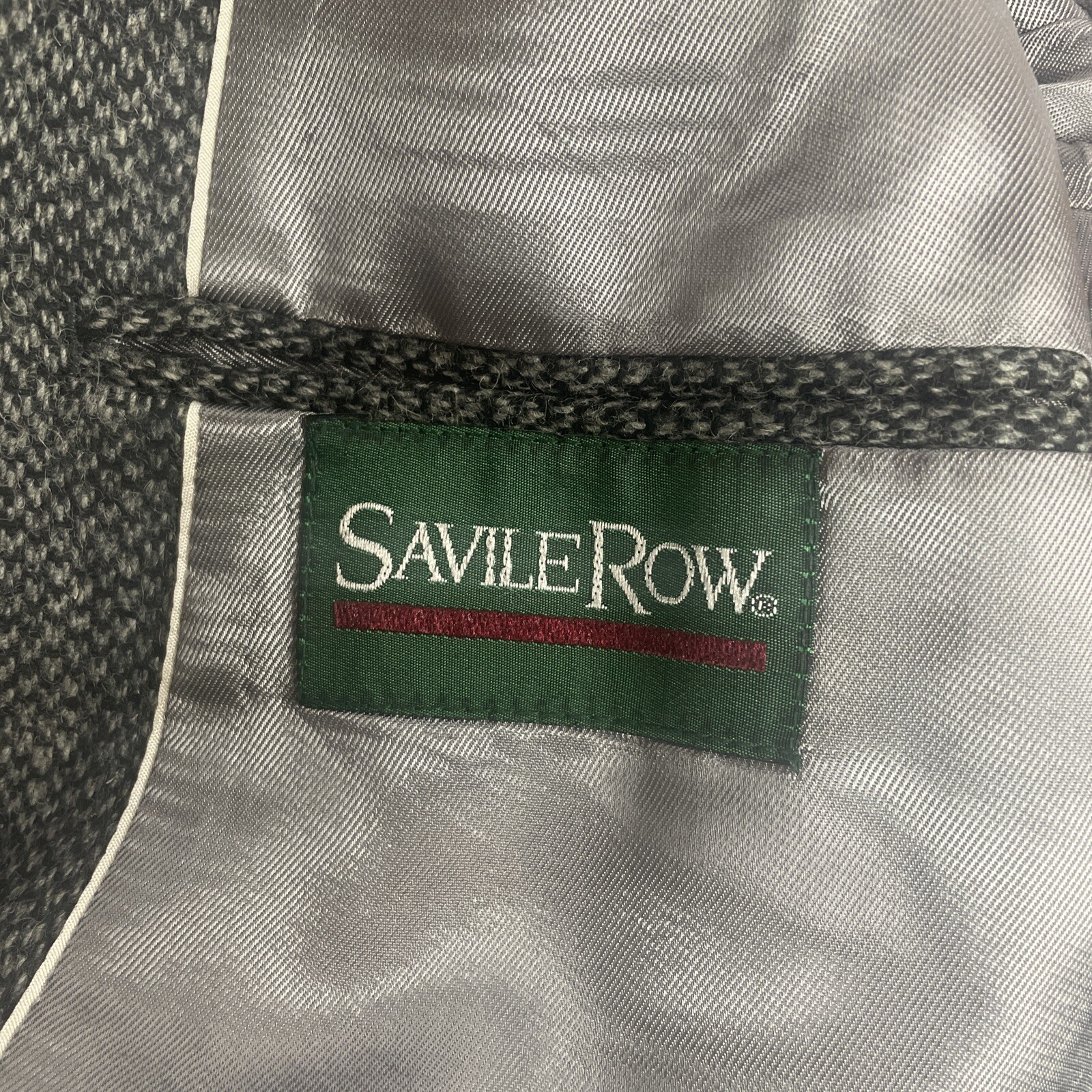 FILA Cappotto sportivo Savile Row da uomo 42 L grigio nero 100% lana 2 bottoni giacca sfiato singolo