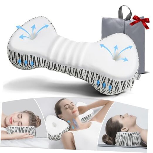 Neck Traction Pillow, Cervical Traction Device, Cervical Neck Roll Memory Foam