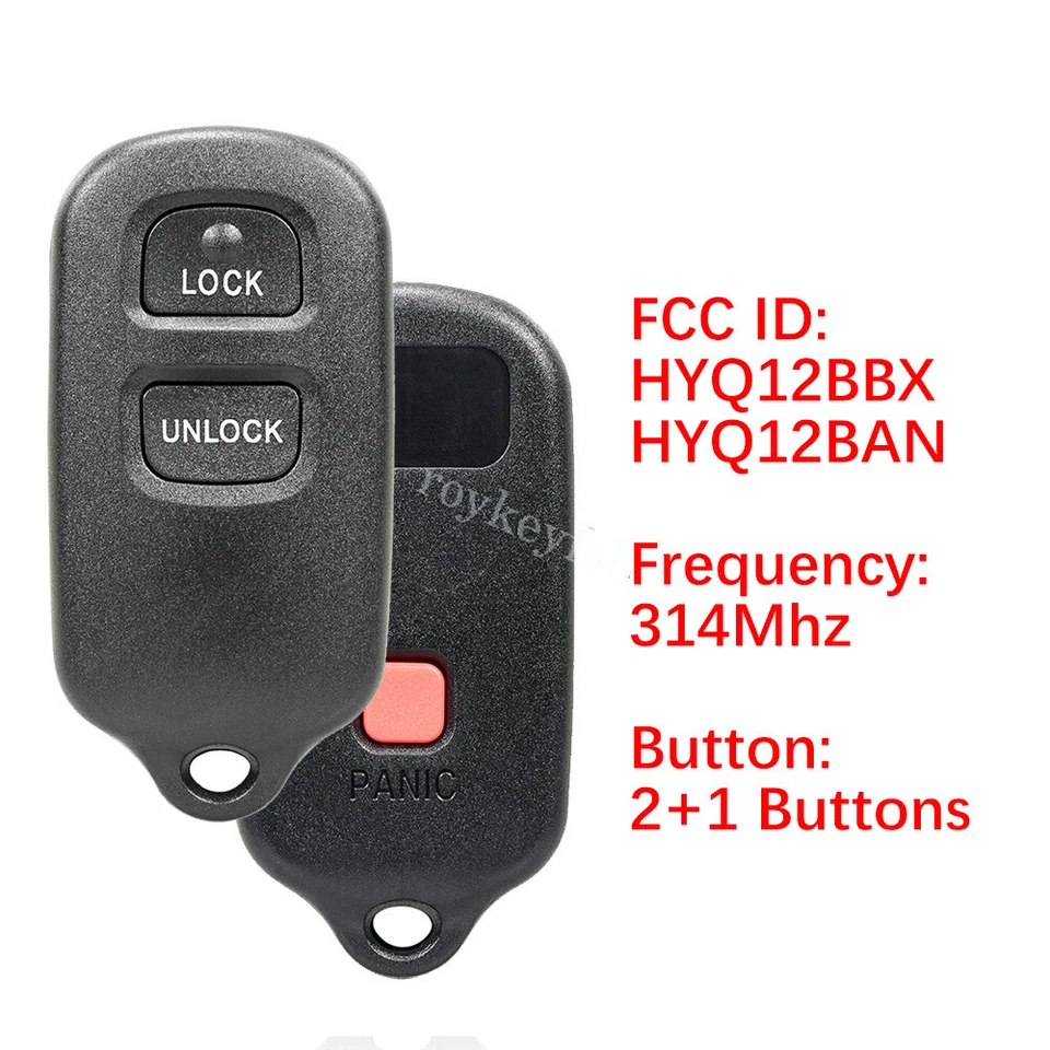 2 para Toyota RAV4 2001 2002 2003 2004 2005 mando a distancia coche llave llavero Foto 2 de 4