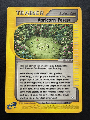 Pokémon TCG Apricorn Forest 118/147 Englisch 2002 Uncommon Stadion
