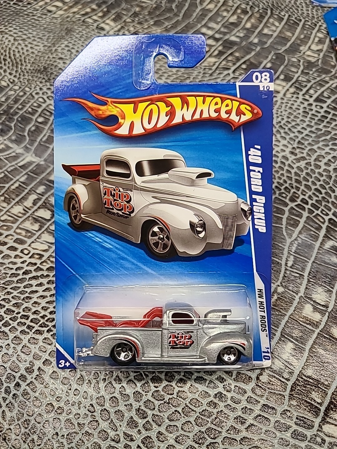 2010 Hot Wheels #146 '40 Ford Pickup Metalflake Silver 5SP Wheels