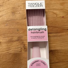 Tangle Teezer Detangler Brush Straight & Curly Hair (Light Pink)