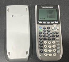 Texas Instruments TI-84 Plus Silver Edition Graphing Calculator + Cover | TESTED