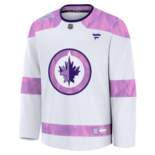 Winnipeg Jets Fanatics Hockey Fights Cancer Practice Jersey NHL Men’s 5XL Purple