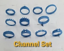11 Channel Set Rings,  Wax Patterns For Lost Wax Casting 25-054