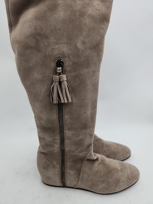 NEW Stuart Weitzman Suede Tassel Accent Riding Boots Size 8 0l 63584