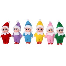 1/6Pcs Christmas Elf Doll On The Shelf Baby Elves Plush Toy Xmas Home Decoration