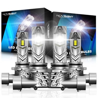 NOVSIGHT 9005+9006 LED Combo Headlight Bulb Kit 44000LM 6500K Super Bright White