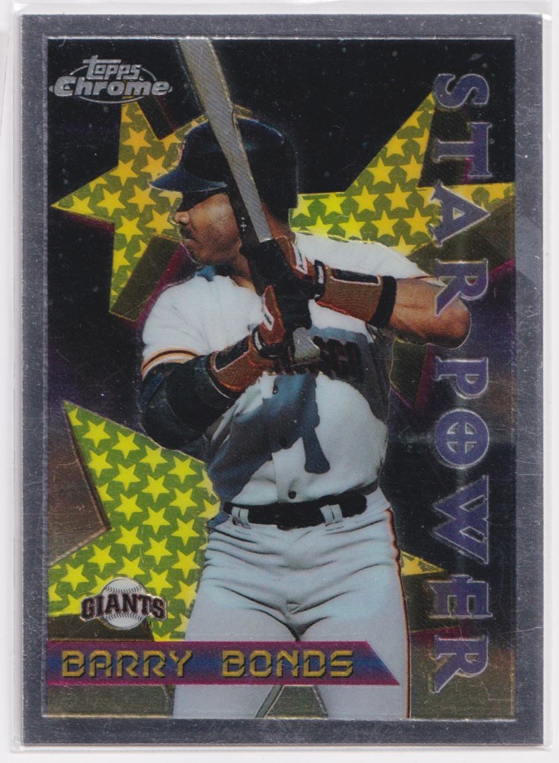 1996 TOPPS CHROME STAR POWER BARRY BONDS SAN FRANCISCO GIANTS #10