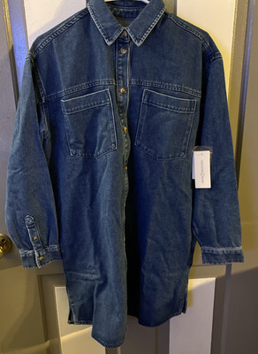 Treasure & Bond Denim Medium Wash Small Dress 34'' Length Pockets NWT